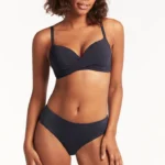 Eco Essentials Cross Front Moulded Cup Bra - Black